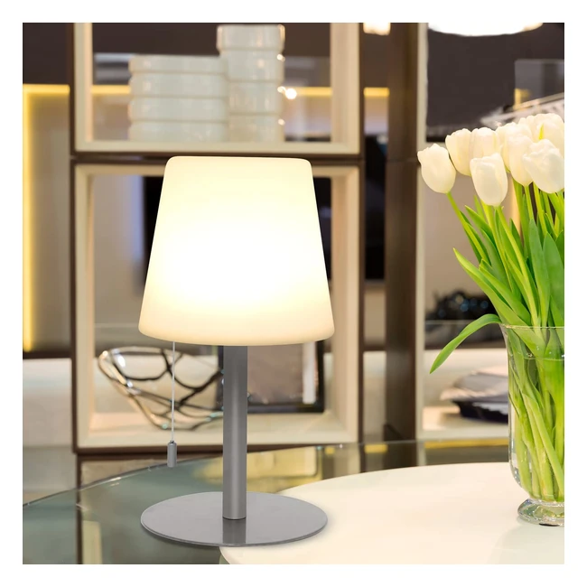 Lámpara de mesa Malux para interior y exterior con control táctil, luz blanca cálida y RGB, sin cables, a prueba de agua IP54 para casa, jardín, hotel y estudio