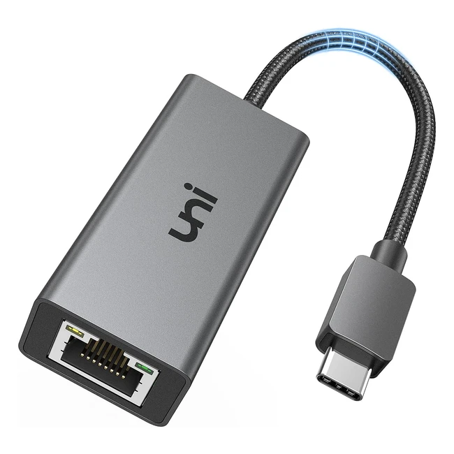 High-Speed USB C to Ethernet Adapter - 1Gbps Driver-Free Aluminum Case Compat