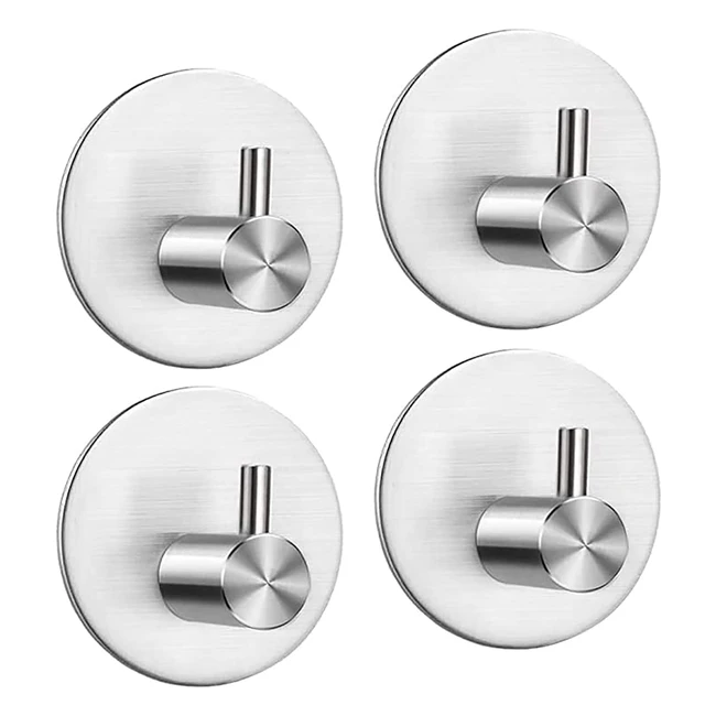 Ganci adesivi in acciaio inox per bagno e cucina - Lylin, 4 pezzi