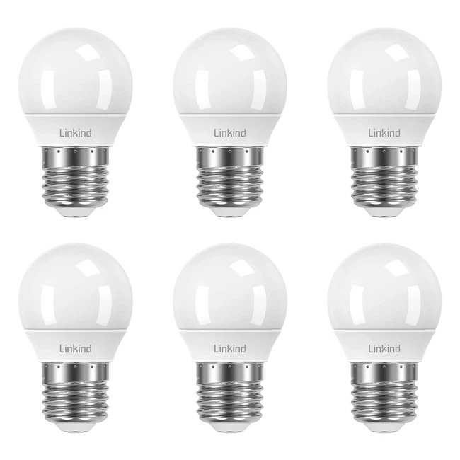 Linkind Dimmable LED Golf Ball Bulbs - 6 Pack, Soft White 2700K, 40W Equivalent, AC220-240V