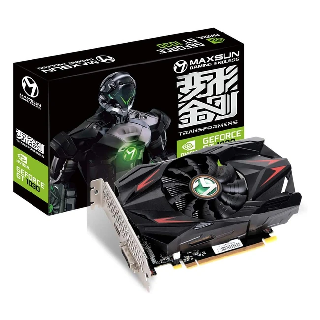 Carte graphique MAXSUN NVIDIA GeForce GT 1030 ITX GDDR4 avec ventilateur unique et design mini ITX