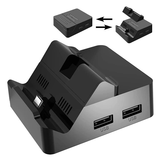 Portable Nintendo Switch Docking Station - 4K TV Adapter Fast Charging Compact