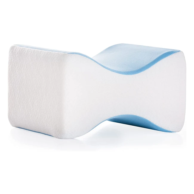 Linenspa Ergonomic Gel Memory Foam Knee Pillow for Side Sleepers - Optimal Comfo