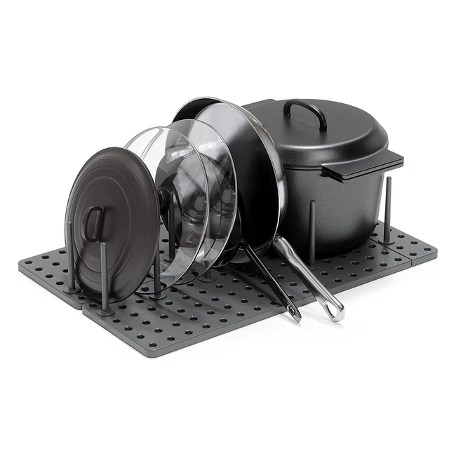 Umbra Peggy Schubladen-Organizer-Set 2tlg. in Grau - für flexible Ordnung in jeder Küchenschublade