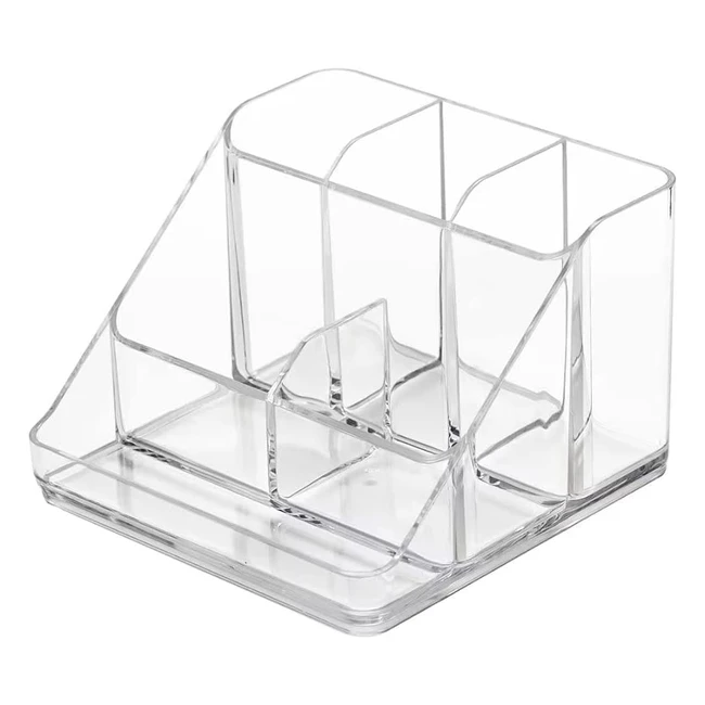 Ettori Makeup Organiser Tray - High Clear Acrylic 6 Compartments Countertop St