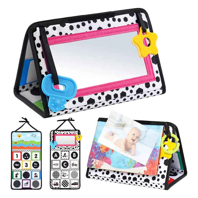 Specchio Montessori per Bambini - Giocattolo Educativo con Libro Sensoriale in S