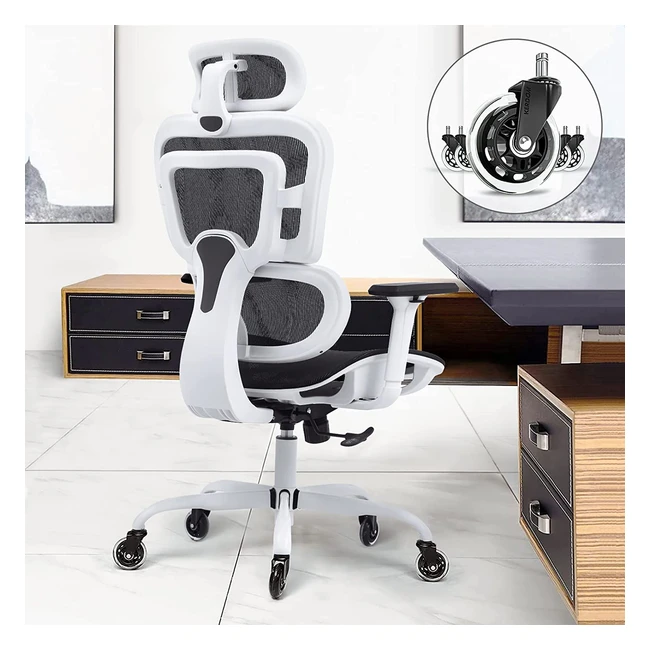 Kerdom Ergonomic Office Chair - High Back Mesh Computer Chair with Adjustable He