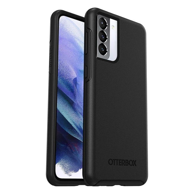 OtterBox Symmetry Case for Samsung Galaxy S21 5G - Shockproof, Drop Proof, Antimicrobial Protection - Black