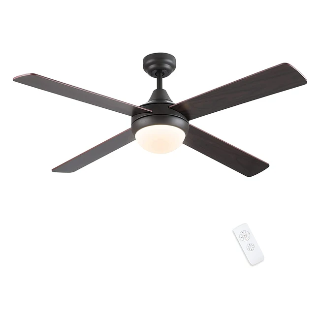 CJOY Ceiling Fan Lights 48 Inches - Remote Control, 4 Blades, Quiet & Reversible