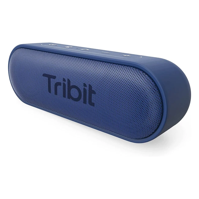 Tribit XSound Go - Portable Waterproof Bluetooth Speaker with Bass, Dual 8W Power Drivers, and Upgraded Wireless Stereo Pairing