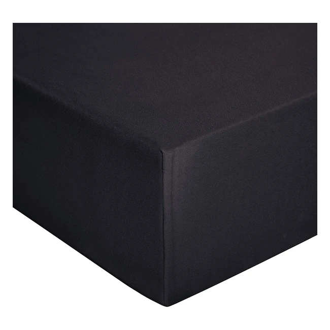 Draphousse en jersey noir Amazon Basics - 200 x 200 cm - Doux et confortable