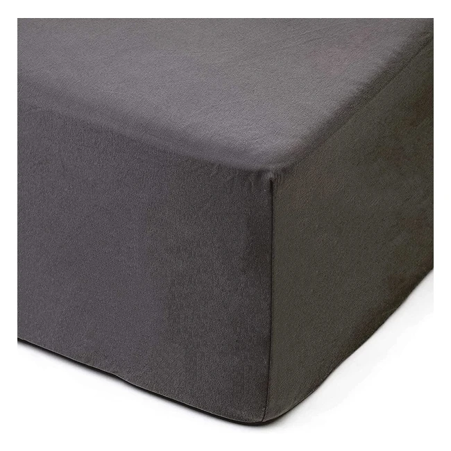 Lenzuolo Angoli Elasticizzati 100% Cotone 180x200 cm - Amago Antracite