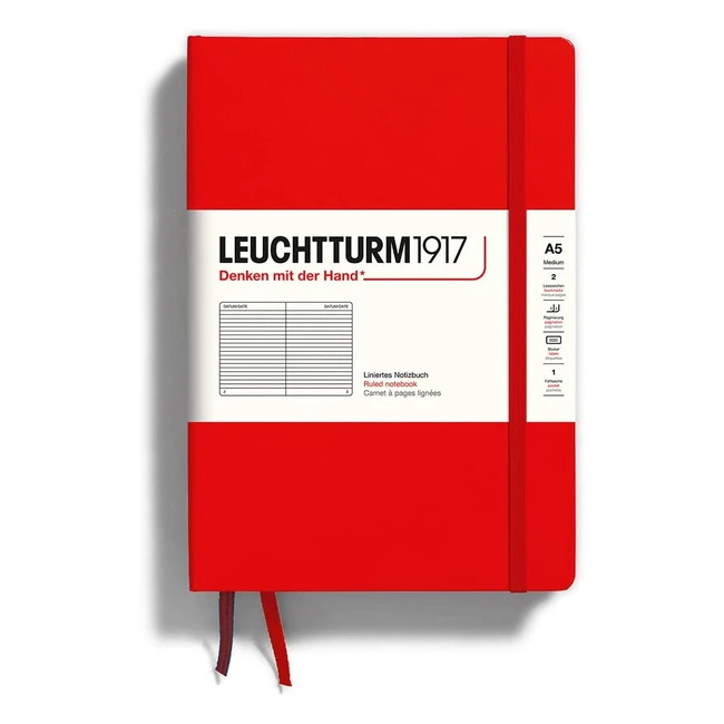 Carnet de notes Leuchtturm1917 Medium A5 couverture rigide 251 pages numrot