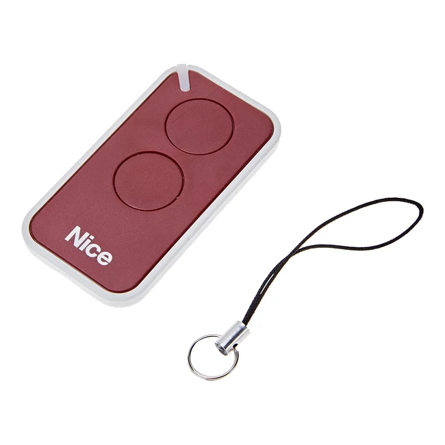 Transmisor Nice Inti 2 Canales Rojo - Control Remoto Inalámbrico