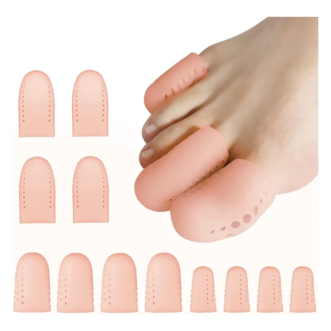 Dailink Gel Toe Caps - Soft  Durable Toe Protectors for Ingrown Toenails Corns