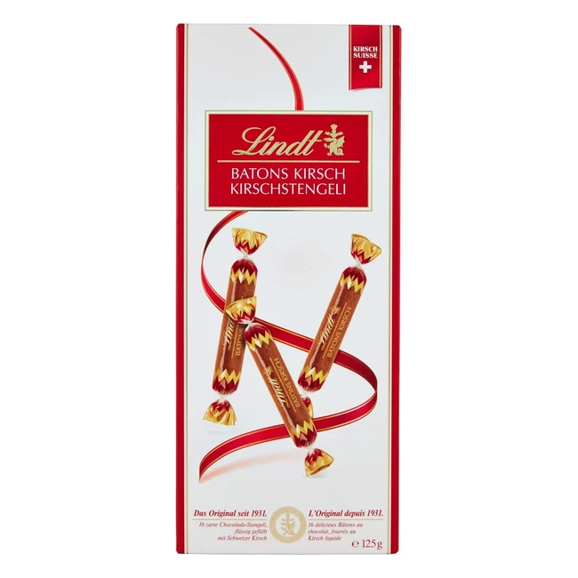 Palitos de Chocolate Lindt con Licor de Cereza - 125g