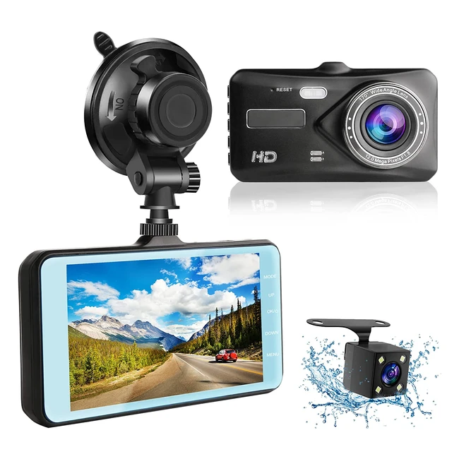 Global Golden Dash Cam - Full HD 1080p, Dual Camera for Cars, Night Vision, G-Sensor, Parking Monitor