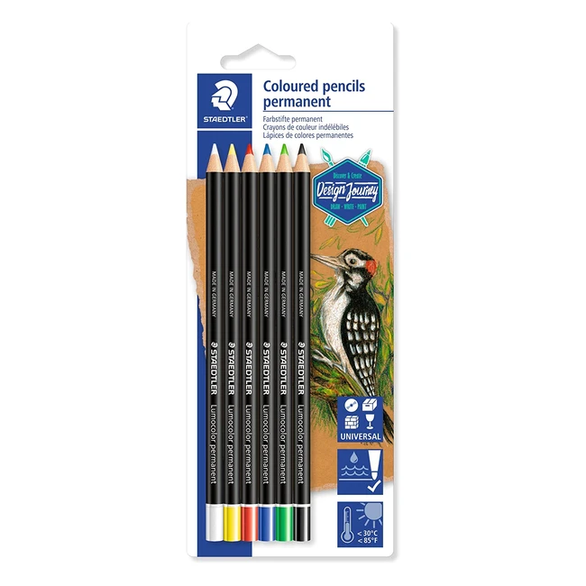 Crayons permanents Staedtler Lumocolor Glasochrom pour surfaces rsistantes  