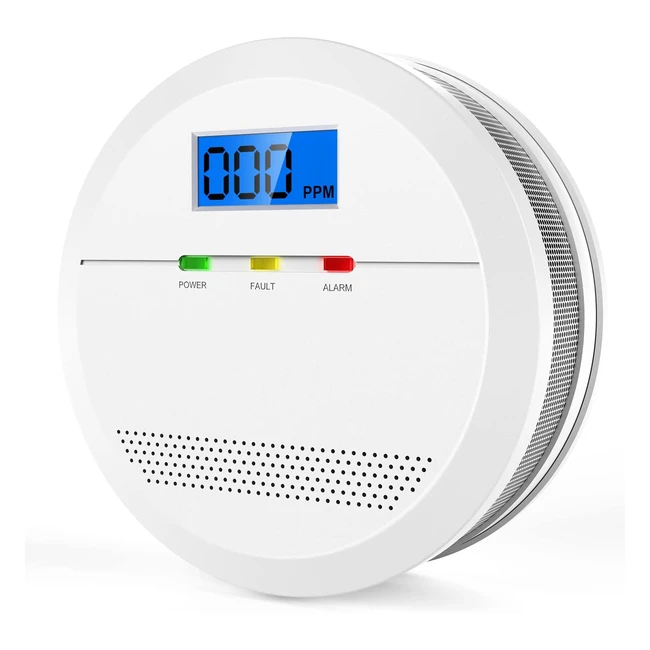CPVAN Wireless Carbon Monoxide Detector - 7 Yr Sensor Life, Low Battery Alert, EN 50291, Replaceable Batteries