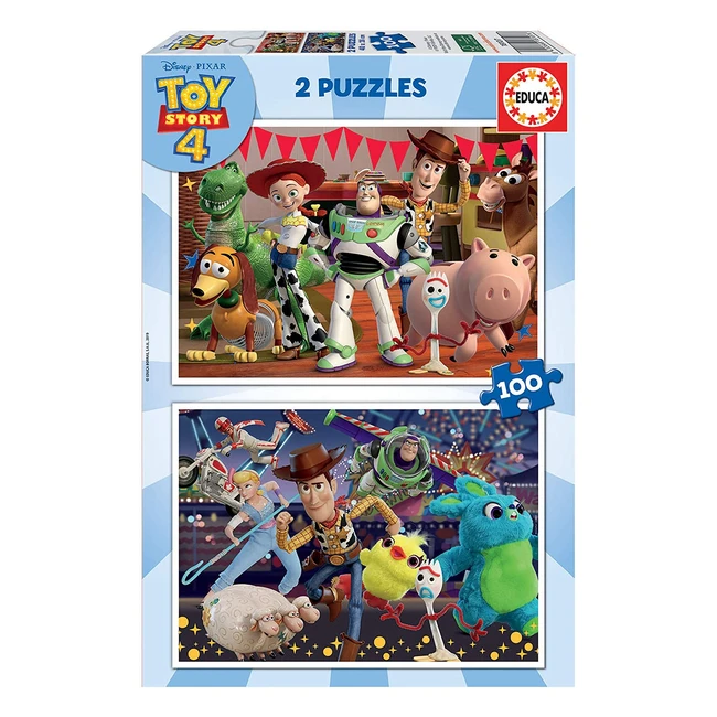 Set de 2 puzzles Toy Story 4 con 100 piezas cada uno - Recomendado a partir de 6 años - Educa 18107