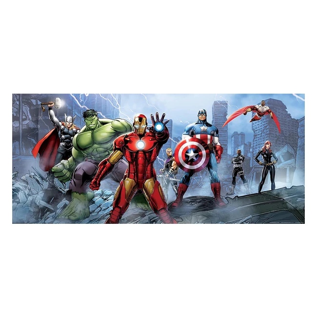 Papier peint Avengers Marvel pour chambre enfant 202x90cm