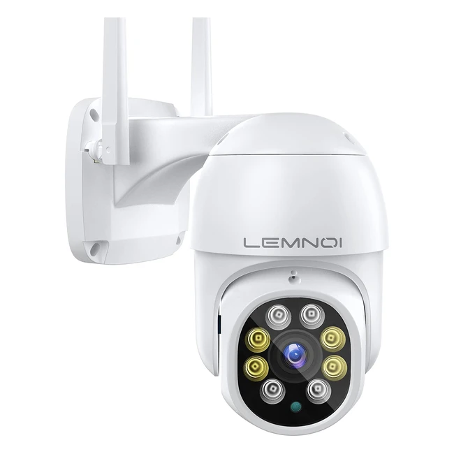 Cámara de vigilancia exterior Lemnoi U100 con visión nocturna en color y detección de movimiento humano