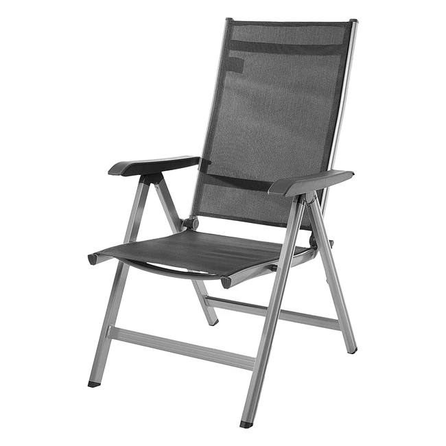 Amazon Basics Outdoor Chair - 5-Position Adjustable Weather-Resistant Fabric F