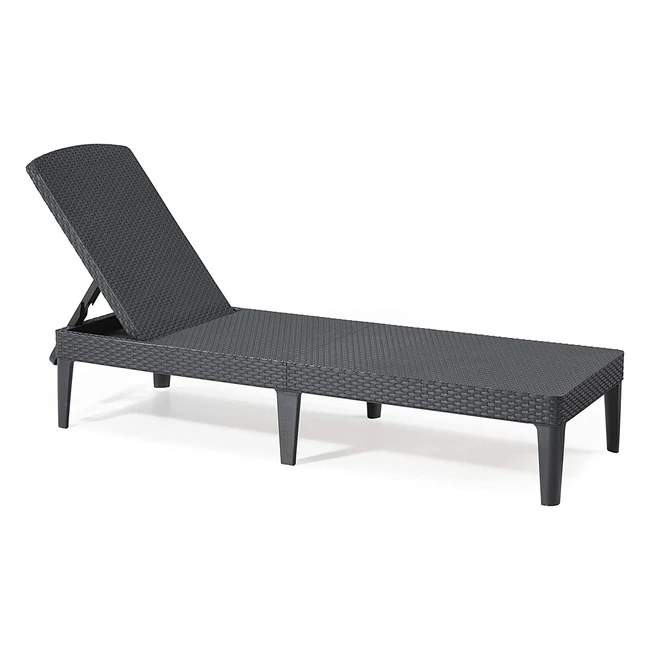 Sdraio Keter Jaipur Grafite Regolabile con Protezione UV - 58x187x29cm