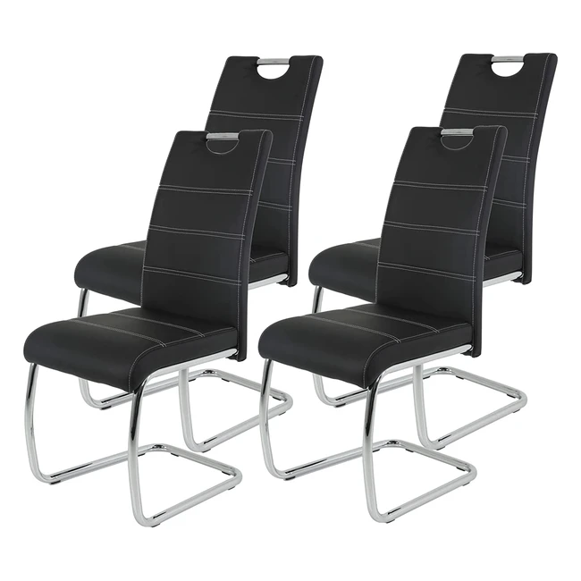 Flora Schaukelstuhl-Set, Kunstleder, Chromrahmen, 42x57x98cm