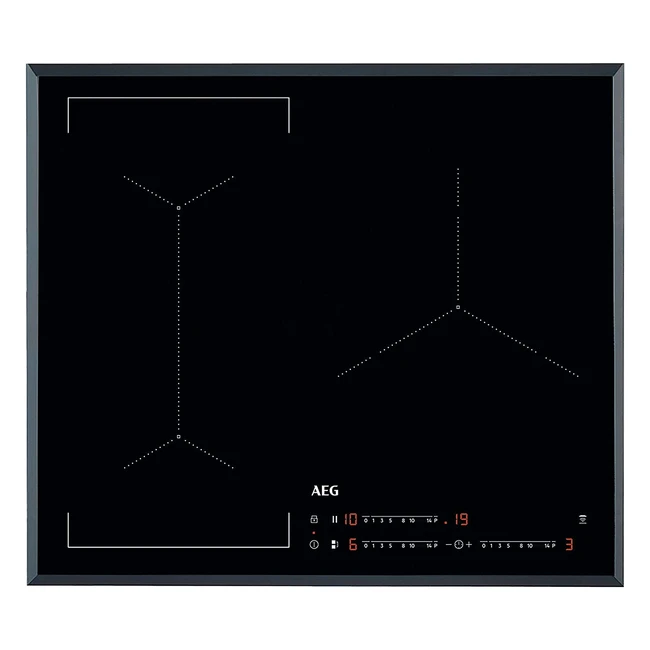 Placa Inducción AEG IKE63441FB - Flexible, Biselada, 3 Zonas, Función Pausa, Calentamiento Rápido, Sistema Automático, Función Puente, Negro