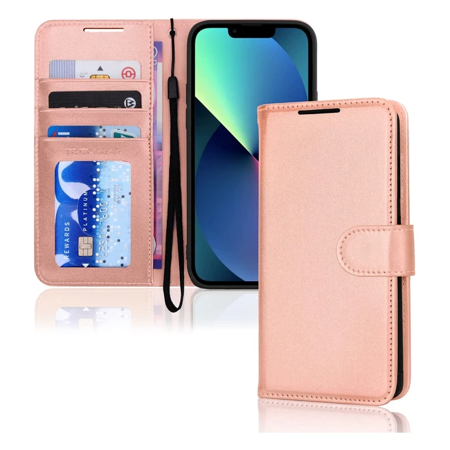 TechGear iPhone 13 Leather Wallet Case - Protect Your Phone In Style