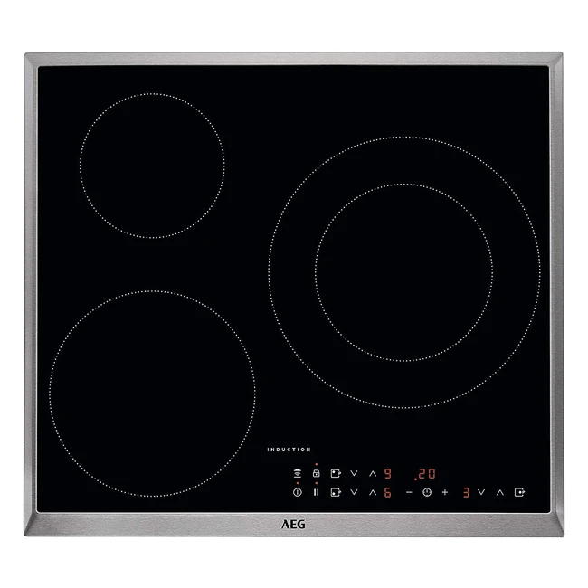 Placa de inducción AEG IKB63301XB - 3 zonas, calentamiento rápido, control táctil