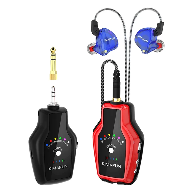 Sistema Inalámbrico In-Ear Kimafun 24G para Monitoreo de Audio en Escenario y Grabación