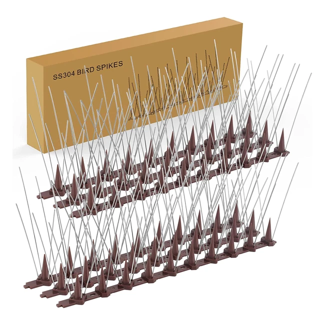 Pinchos Antipalomas de Acero Inoxidable - Disuasorio para Aves y Gatos - Juego de 12 Piezas