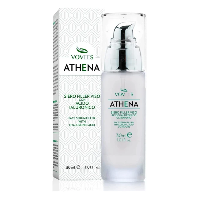 Siero Viso Antirughe Vovees Athena Bio Puro con Acido Ialuronico - Made in Italy