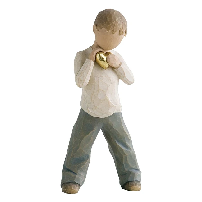 Willow Tree Heart of Gold Boy Figurine - Susan Lordi Collectors Edition #12345 - Handcrafted Resin Sculpture