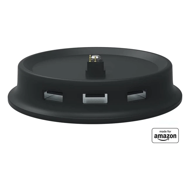 Base di Ricarica USB per Amazon Echo 4° Gen - Nero | Carica Smartphone e Tablet