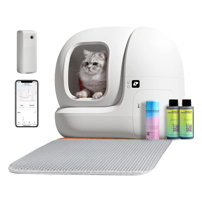 PETKIT Pura Max Cellcleaning Kattenbak - Automatische, App-gesteuerte Reinigung für Mehrere Katzen