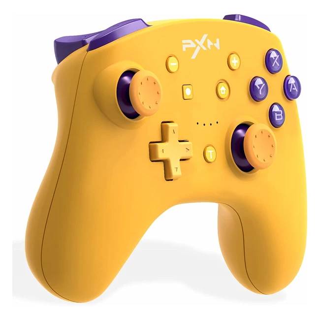 Mando Switch Pro PXN 9607X - Inalámbrico con NFC, Vibraciones y Turbo Controller para Nintendo Switch Lite/OLED, PC - Amarillo