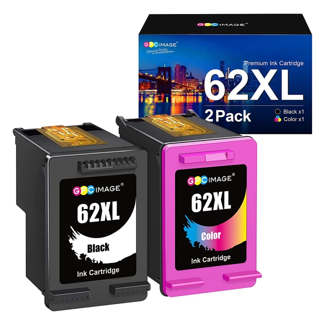 GPC Image 62XL Ink Cartridges for HP Envy & Officejet - 2 Pack