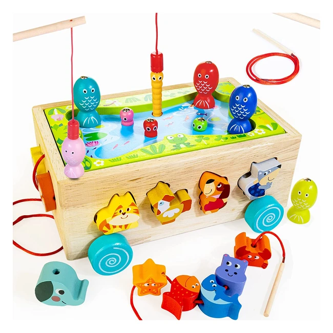 Jouet Montessori en bois 5 en 1 pour enfants de 2  4 ans - Voiture de jeu de p