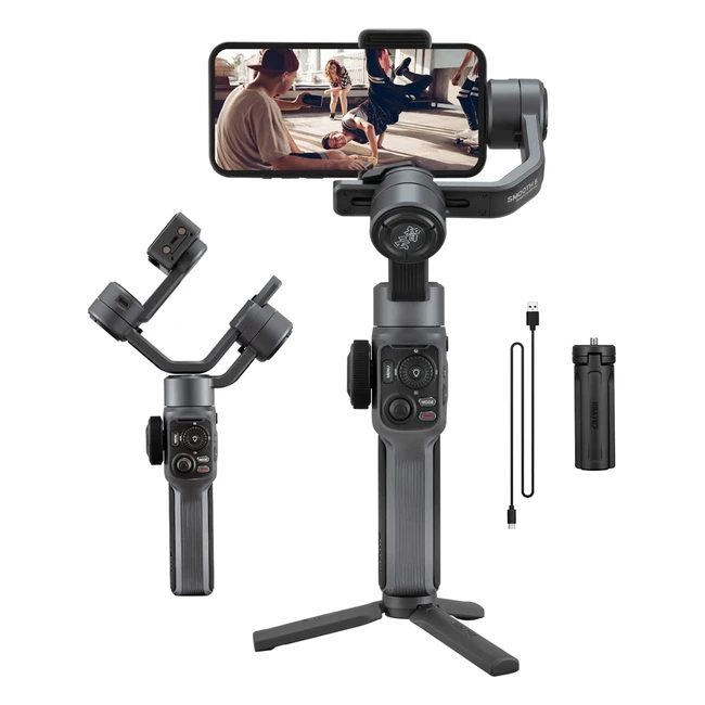 Estabilizador de smartphone Zhiyun Smooth 5 con control de gestos y zoom de seguimiento inteligente