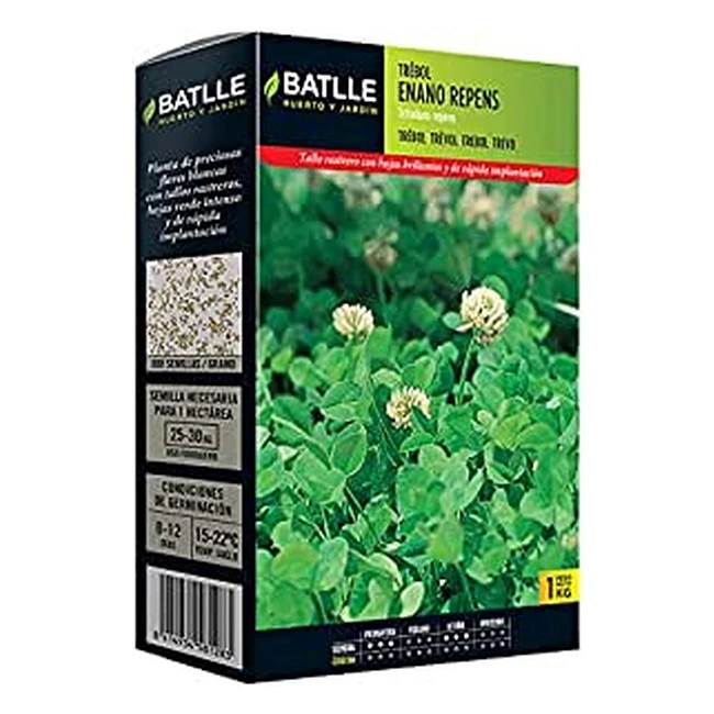 Trebol Blanco Repens Enano - Planta de Crecimiento Bajo para Praderas y Pastoreo