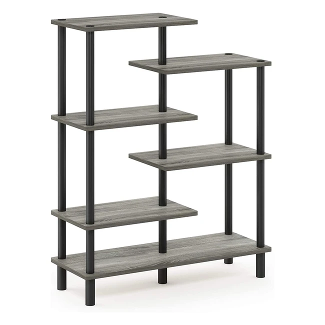 Furinno TurnNTube 6-Tier Display Rack - Stylish  Functional - Holds 5kg per She