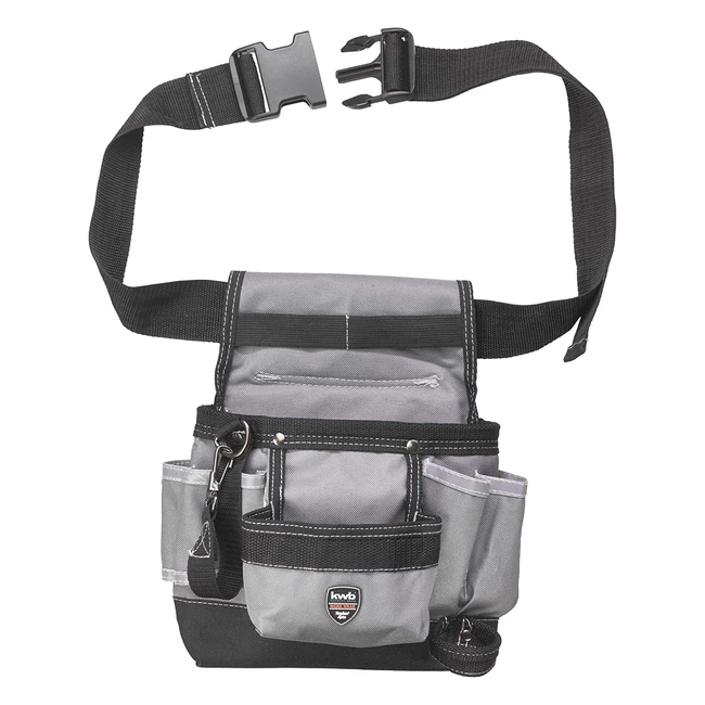 kwb 907710 Tool Bag Nylon - Universally Adjustable Belt with Nail Bag Large Com