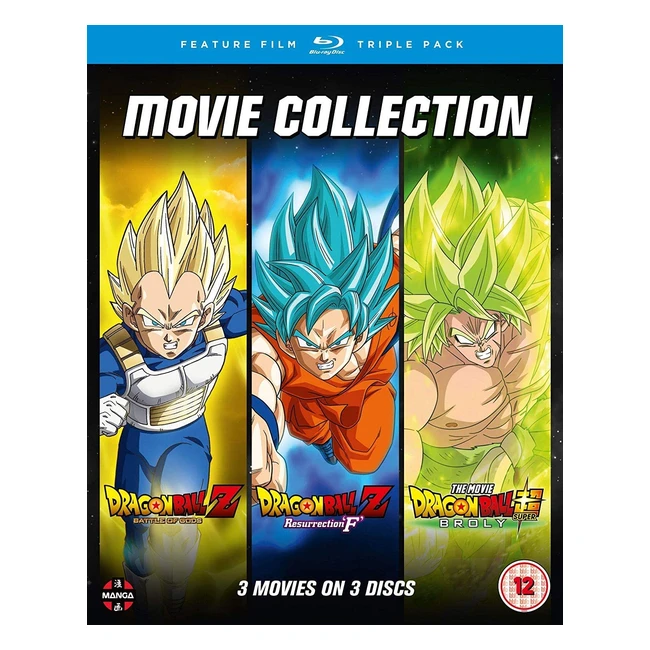 Dragon Ball Movie Trilogy Battle of Gods Resurrection F Broly - Blu-ray
