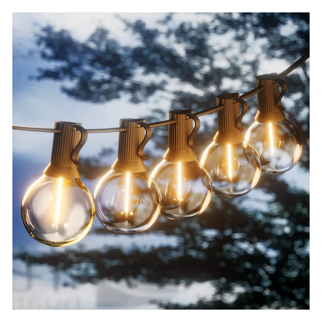 Guirnalda Luces Exterior Yuucio 30m LED con 502 Bombillas Plástico IP44 Impermeable para Jardín y Fiesta