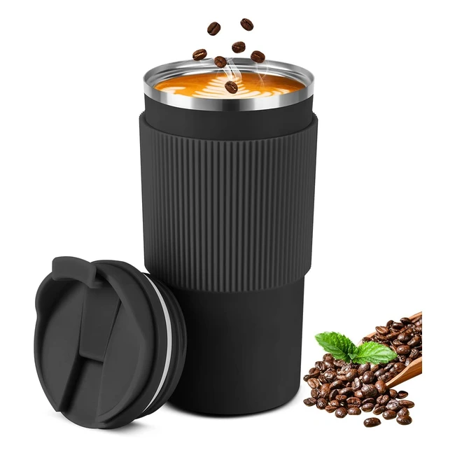 Vaso termo de acero inoxidable sin BPA para llevar café y té - 450 ml