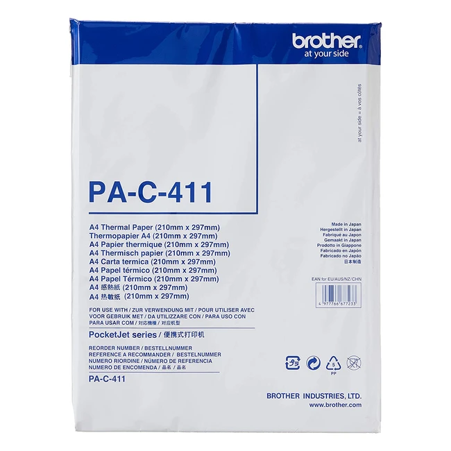 Papier thermique Brother A4 - 100 feuilles de qualité supérieure pour impressions professionnelles