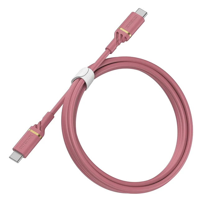 Câble de charge rapide OtterBox USB-C vers USB-C 1m - résistant aux torsions et pliages - rose
